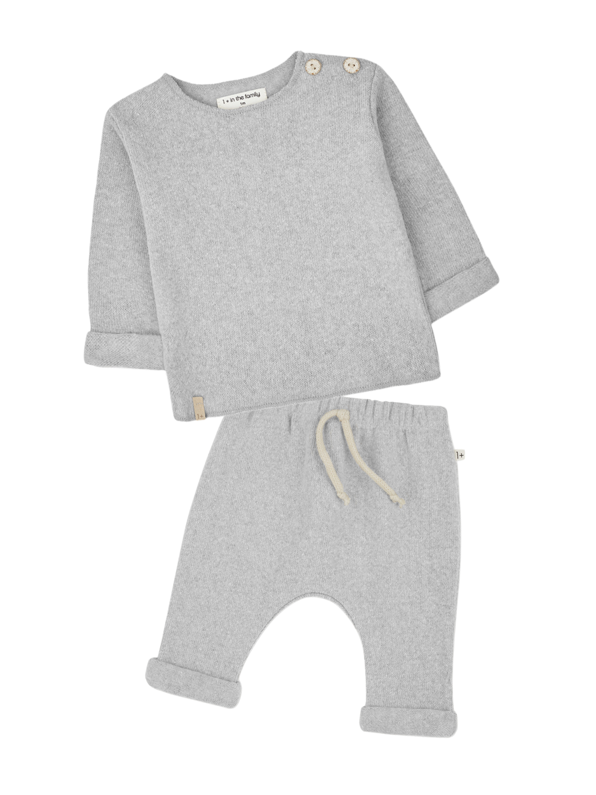 Heathered Cuffed Sweat Set Sets 1+ In The Family Perla 6M 