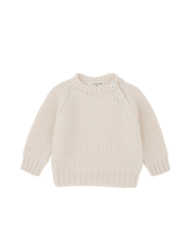 Jonas Knit Sweater Sweaters 1+ In The Family Ivory 6M