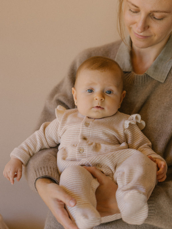 Oat Ruffle Footie Rompers 1+ in The Family