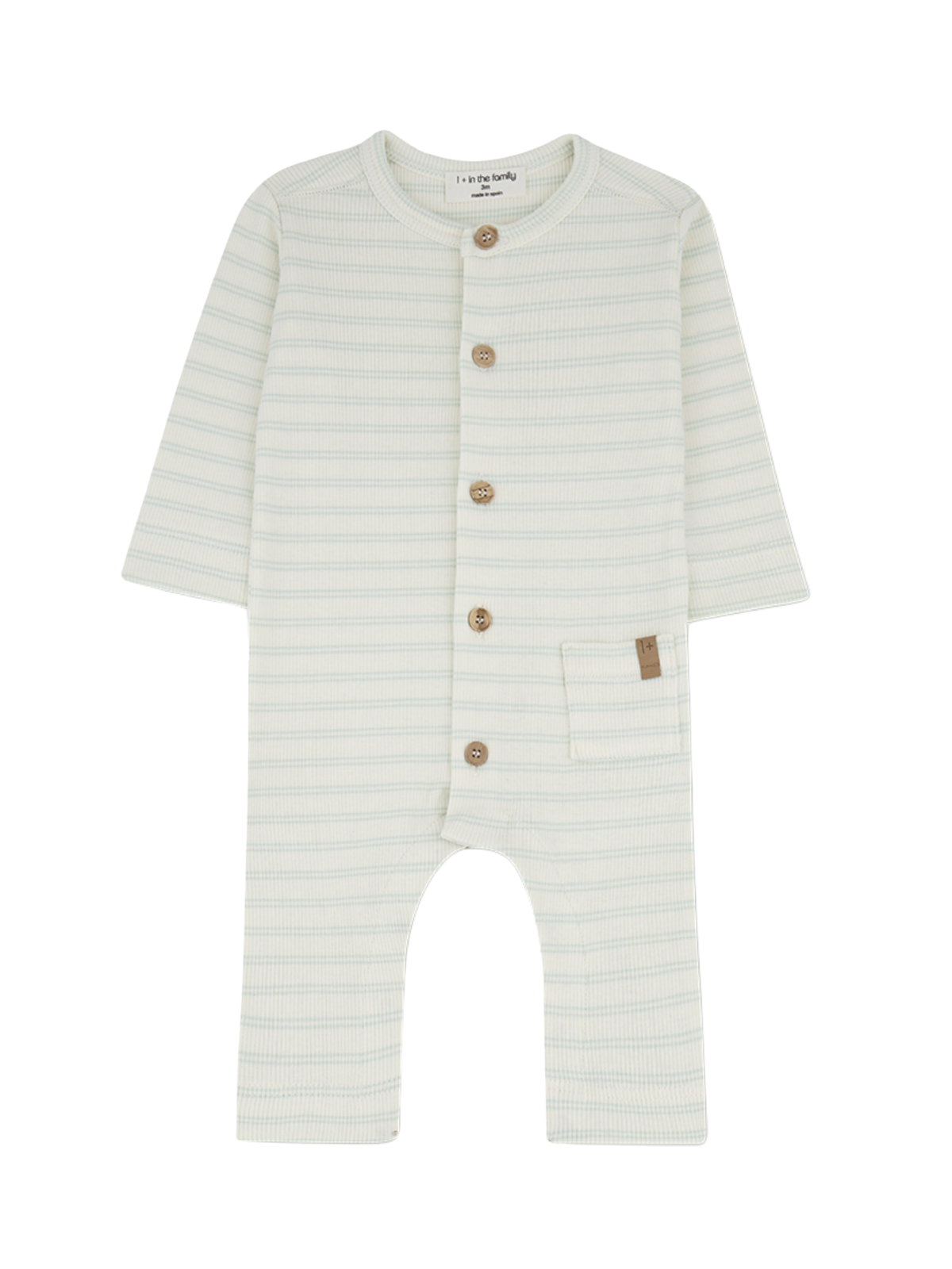 Sander Striped Romper Rompers 1+ In The Family Subtle Green 3M