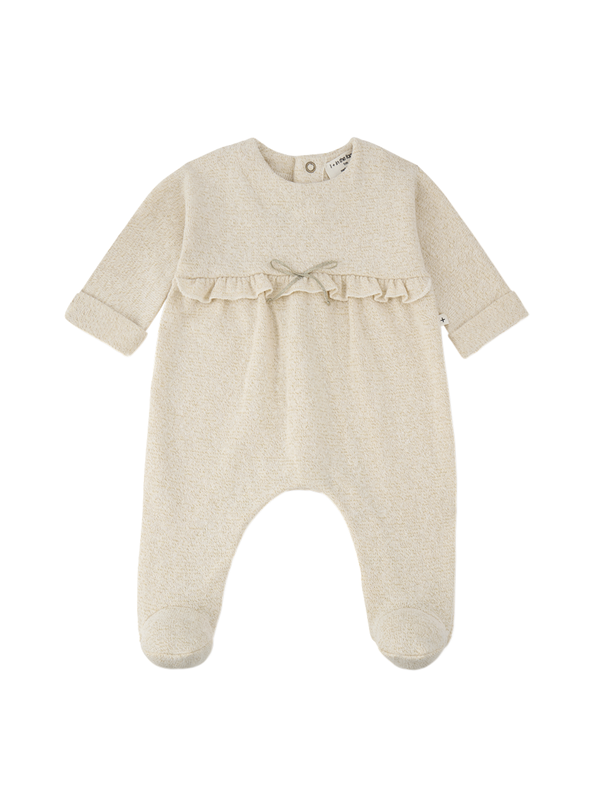 Shimmer Footie with Ruffle Rompers 1+ in The Family Ecru 1M
