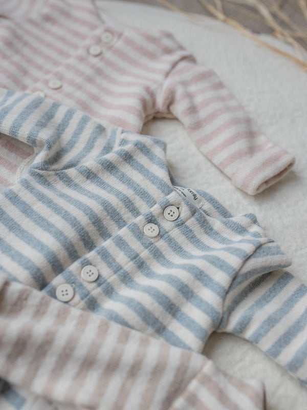 Tan Stripe Milo Footie Rompers 1+ In The Family