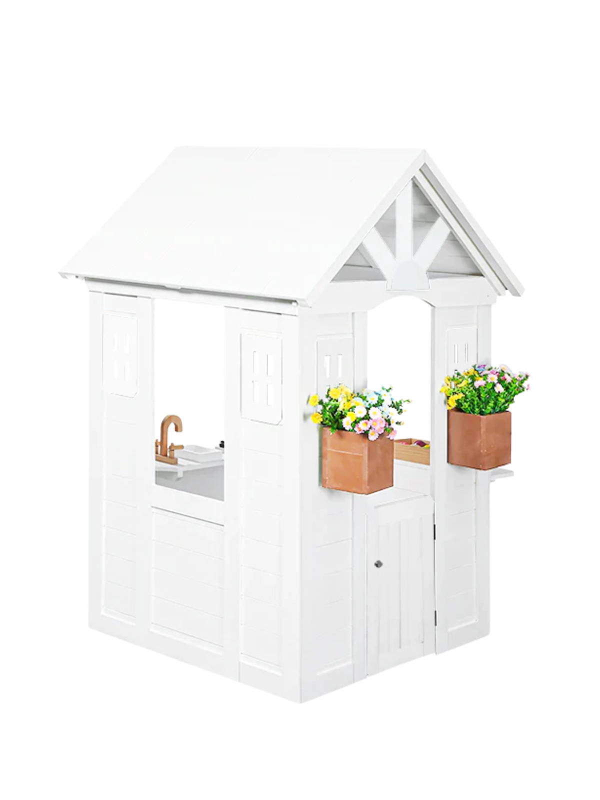 Ajure Playhouse - Custom Color Outdoor Play 2MamaBees Daisy White