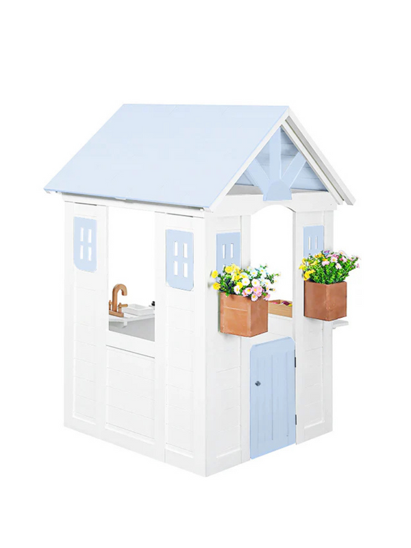 Ajure Playhouse - Custom Color Outdoor Play 2MamaBees Ocean Blue