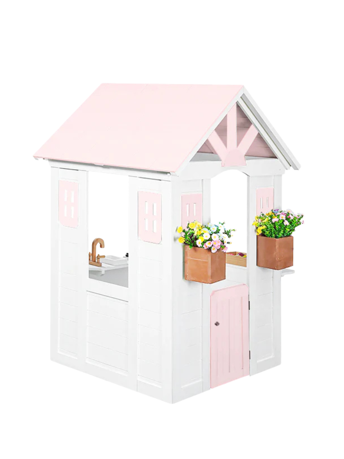 Ajure Playhouse - Custom Color Outdoor Play 2MamaBees Bee Mine Pink