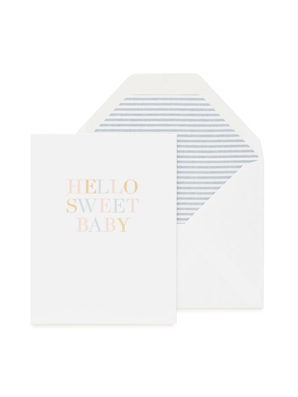 Hello Sweet Baby Card Cards Sugar Paper   