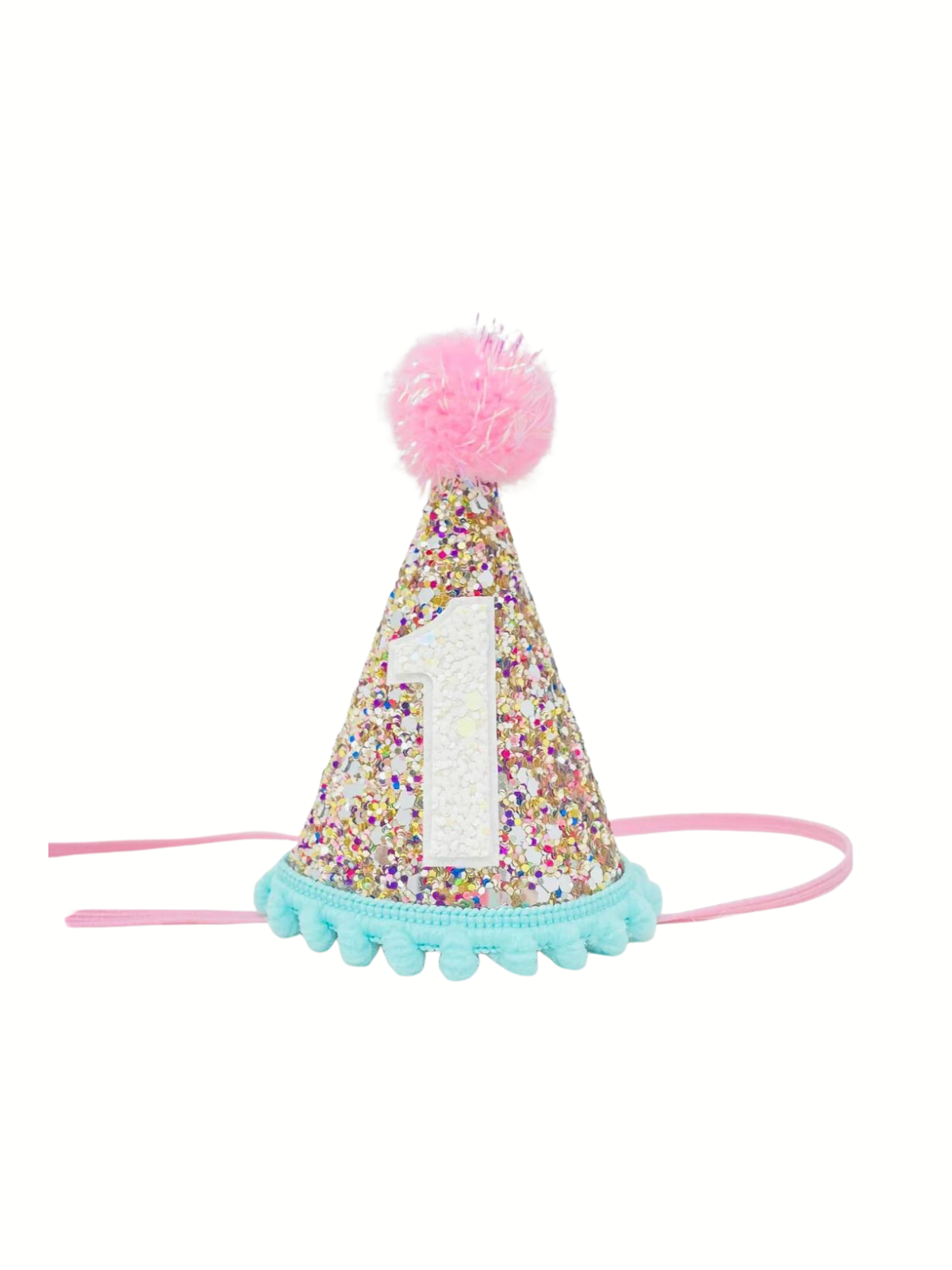 Confetti Birthday Party Hat Hair Accessories Little Blue Olive Rainbow Sparkle 1Y 