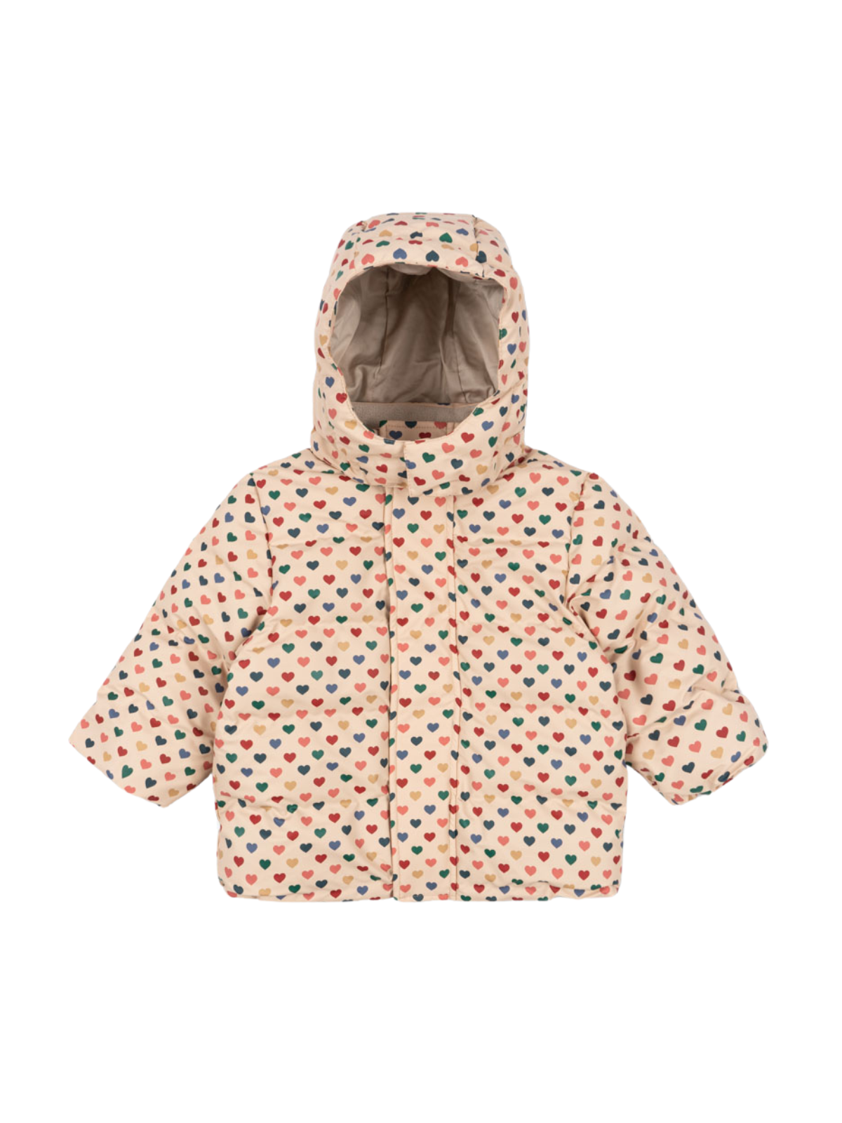 Ace Heart Print Puffer Coat Outerwear Konges Sløjd Multi Hearts 2Y 