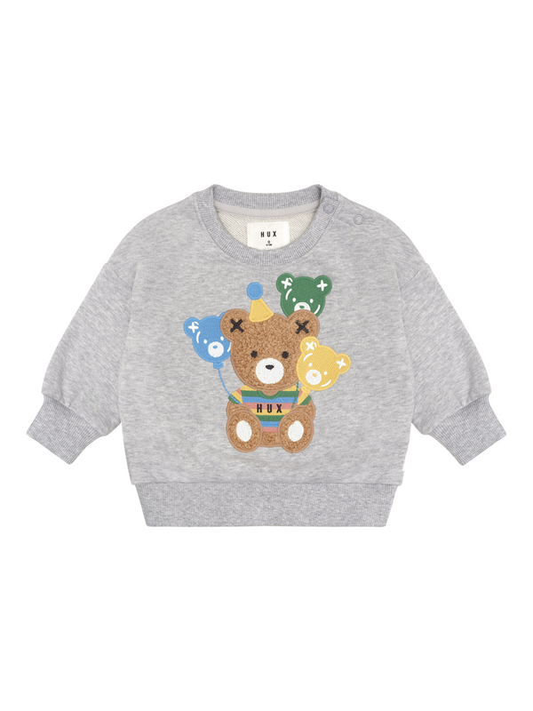 Party Hux Sweatshirt Sweatshirts Huxbaby Gray Marle 1Y 
