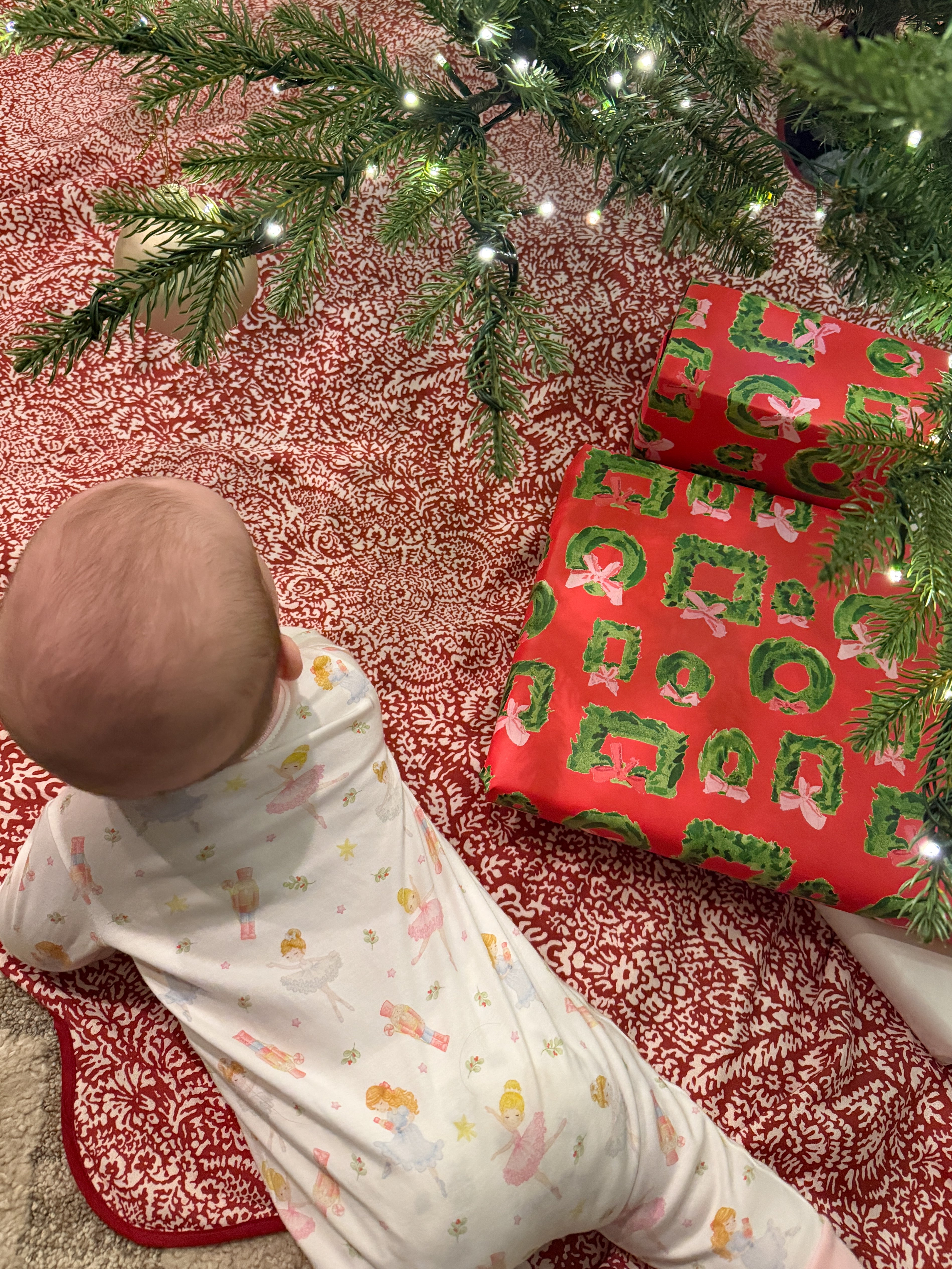 Nutcracker Ruffle Coverall PJ Pajamas Baby Club Chic