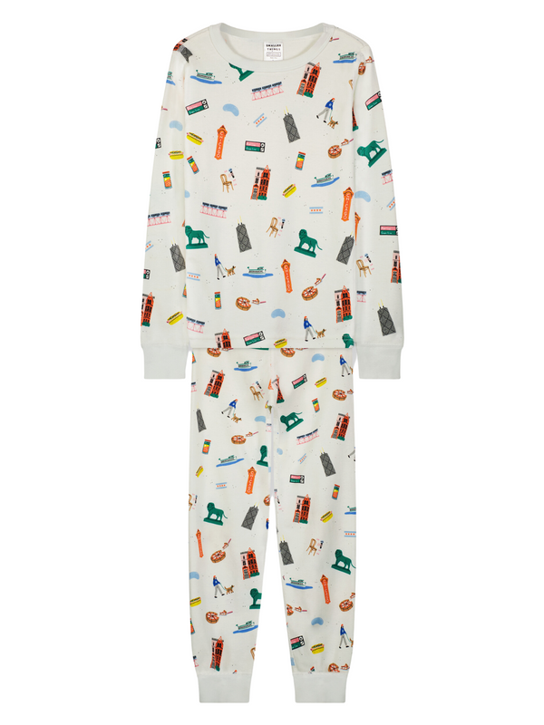 Chicago PJ Set Pajamas Smaller Things Chicago Print 2 