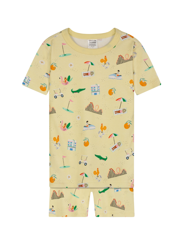 Florida Sunshine PJ Short Set Pajamas Smaller Things Florida Print 2 