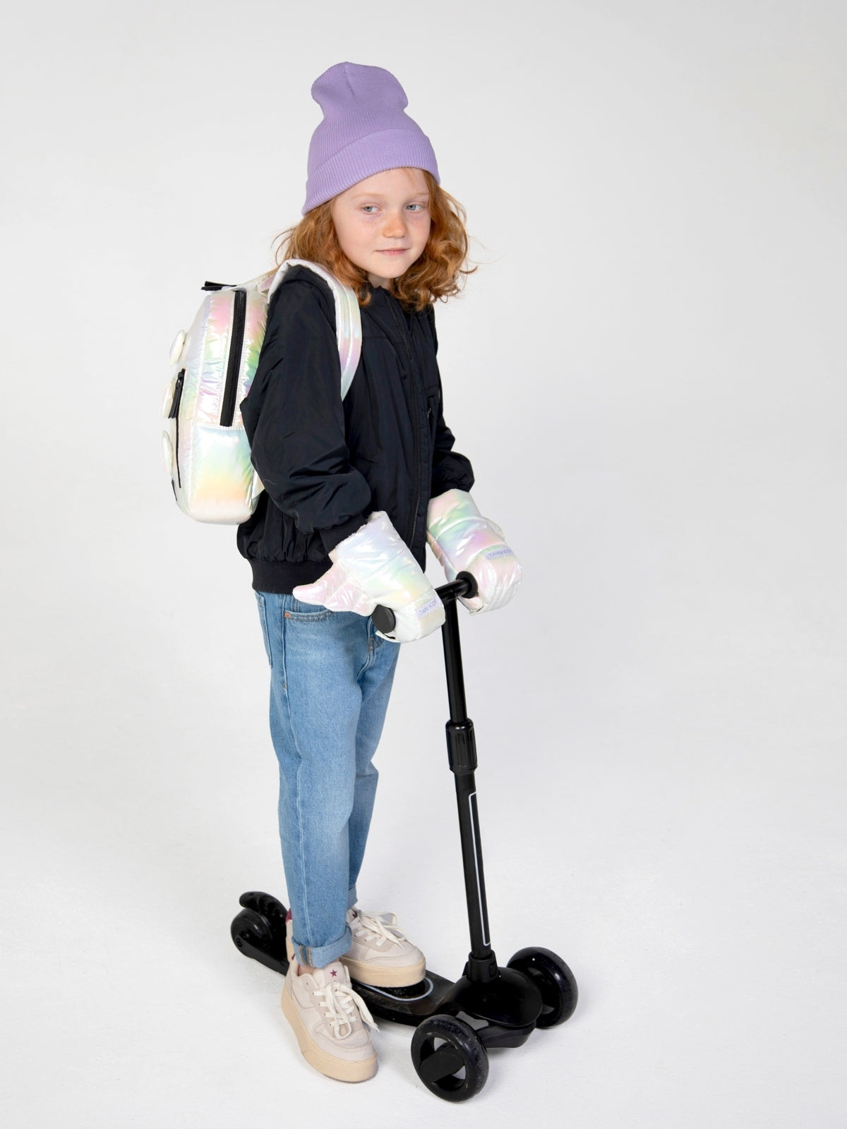 Kids Scooter Warmmuffs - Iridescent Wings Gloves 7AM Enfant   