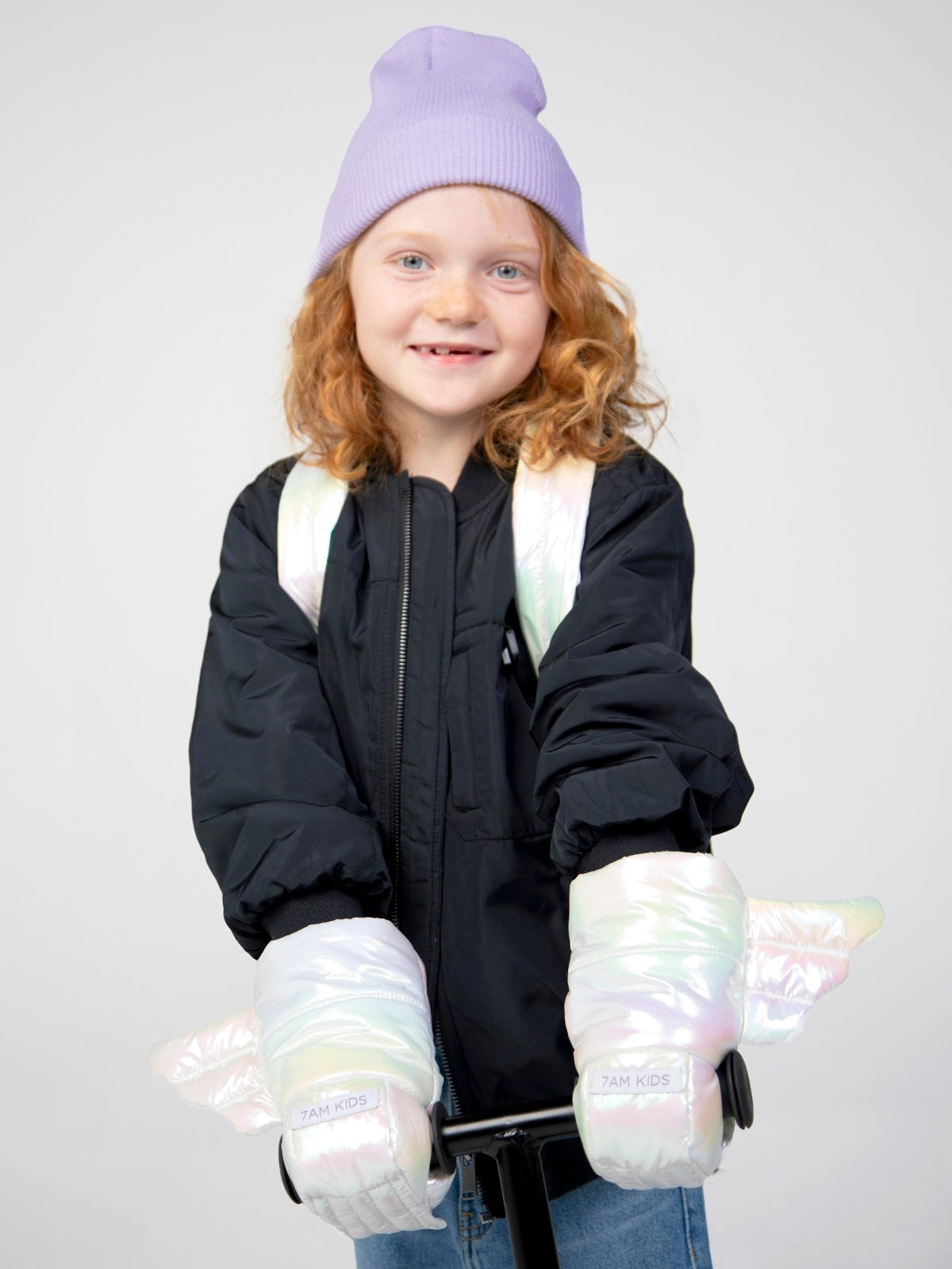 Kids Scooter Warmmuffs - Iridescent Wings Gloves 7AM Enfant   