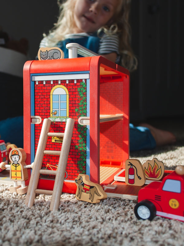 Suitcase Series: Fire House Pretend Play Jack Rabbit Creations   