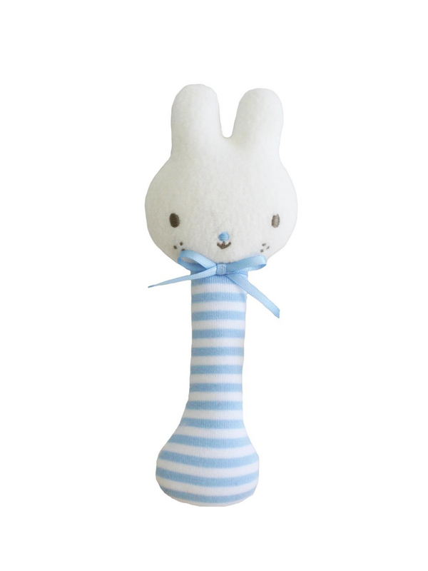 Blue Baby Bunny Stick Rattle Baby Toys Alimrose