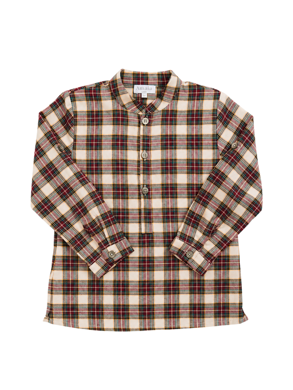 Tartan Pereprine Shirt Tops Amaia London Garnet Tartan 3Y