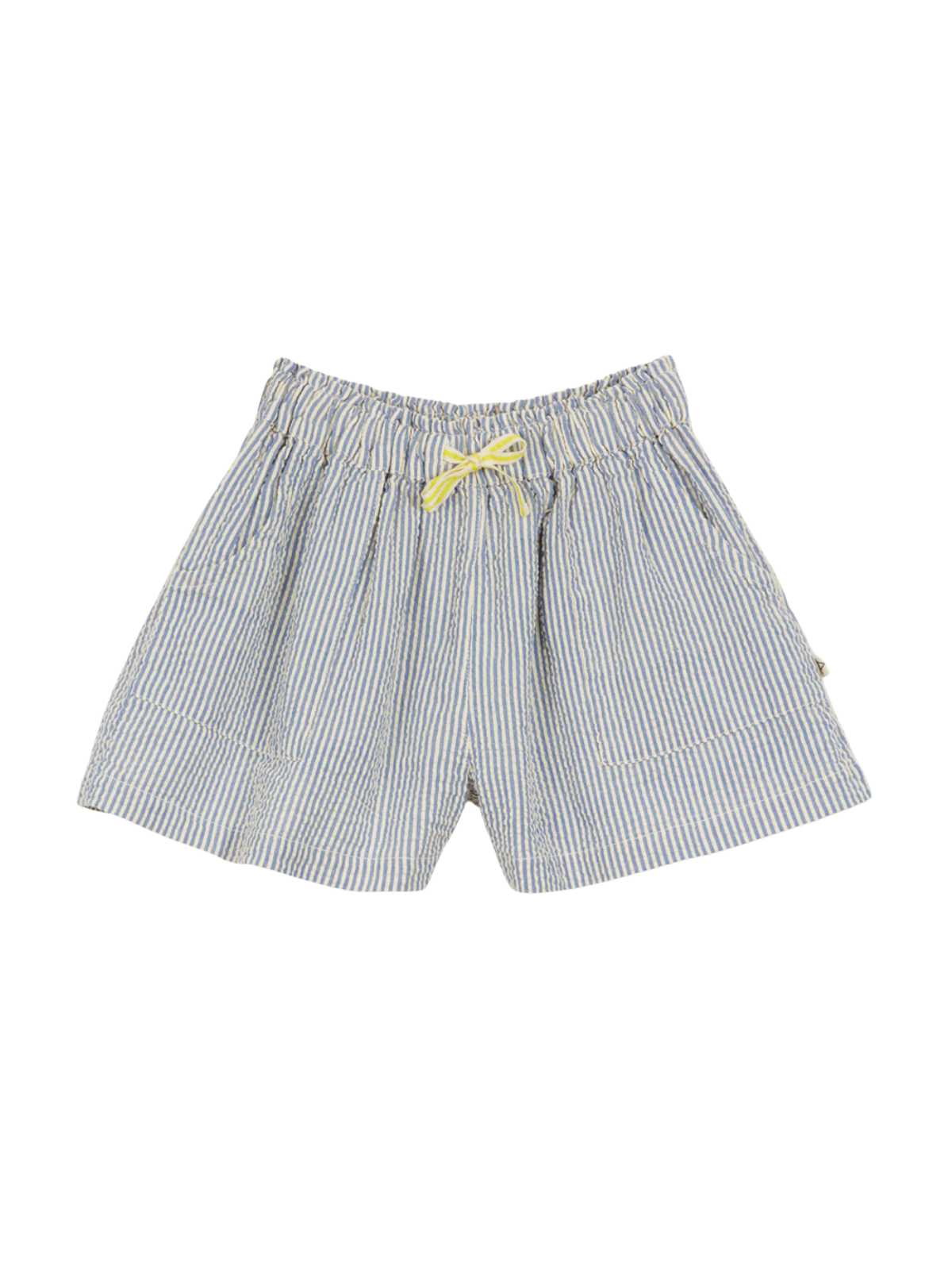 Blue Seersucker Flowy Shorts Shorts Arsène et Les Pipelettes Blue Seersucker 3Y