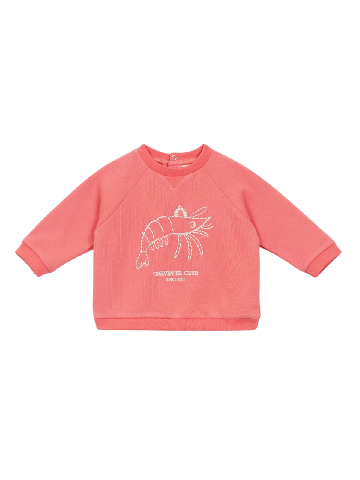 Crevette Club Sweatshirt Sweatshirts Arsène et Les Pipelettes Bright Coral 12M