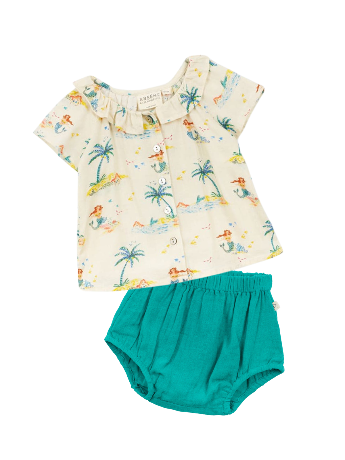 Mystical Mermaid Beach Baby Girl Set Sets Arsène et Les Pipelettes Mystical Mermaid 6M