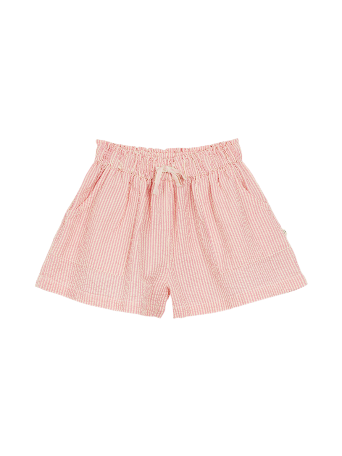 Pink Seersucker Flowy Shorts Shorts Arsène et Les Pipelettes Pink Seersucker 3Y