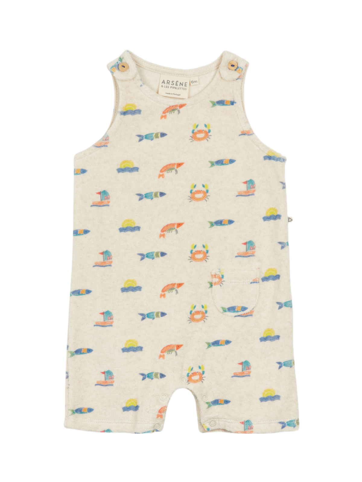 Sea Life Terry Romper Rompers Arsène et Les Pipelettes