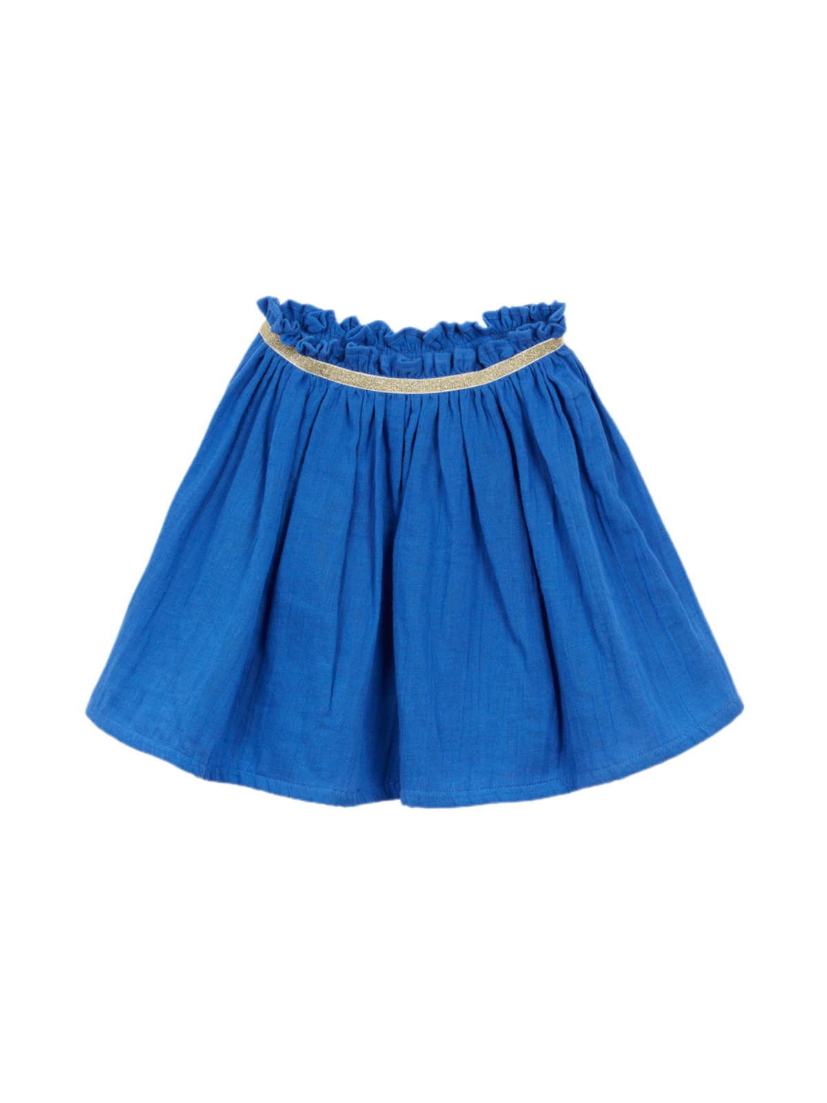 Solid Blue Woven Skirt Skirts Arsène et Les Pipelettes Cobalt 3Y