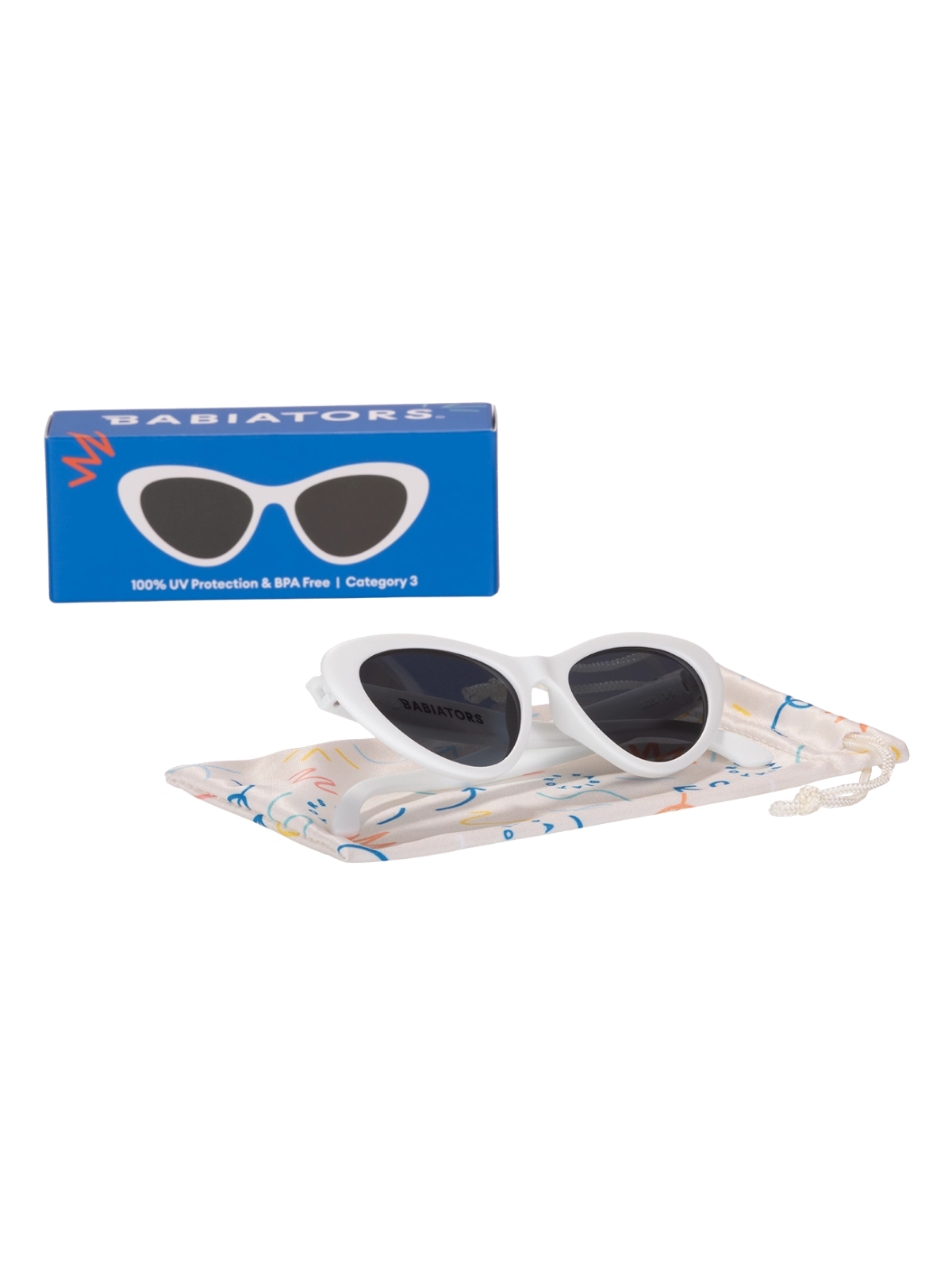 Wicked White Kids Cat-Eye Sunglasses Sunglasses Babiators