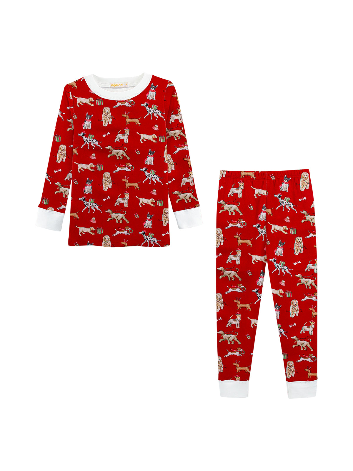 A Christmas Puppy PJ Set Pajamas Baby Club Chic Red 2Y 