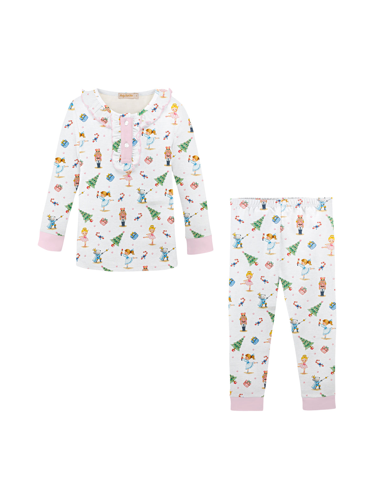 Clara & The Nutcracker PJ Set Pajamas Baby Club Chic White 2Y 