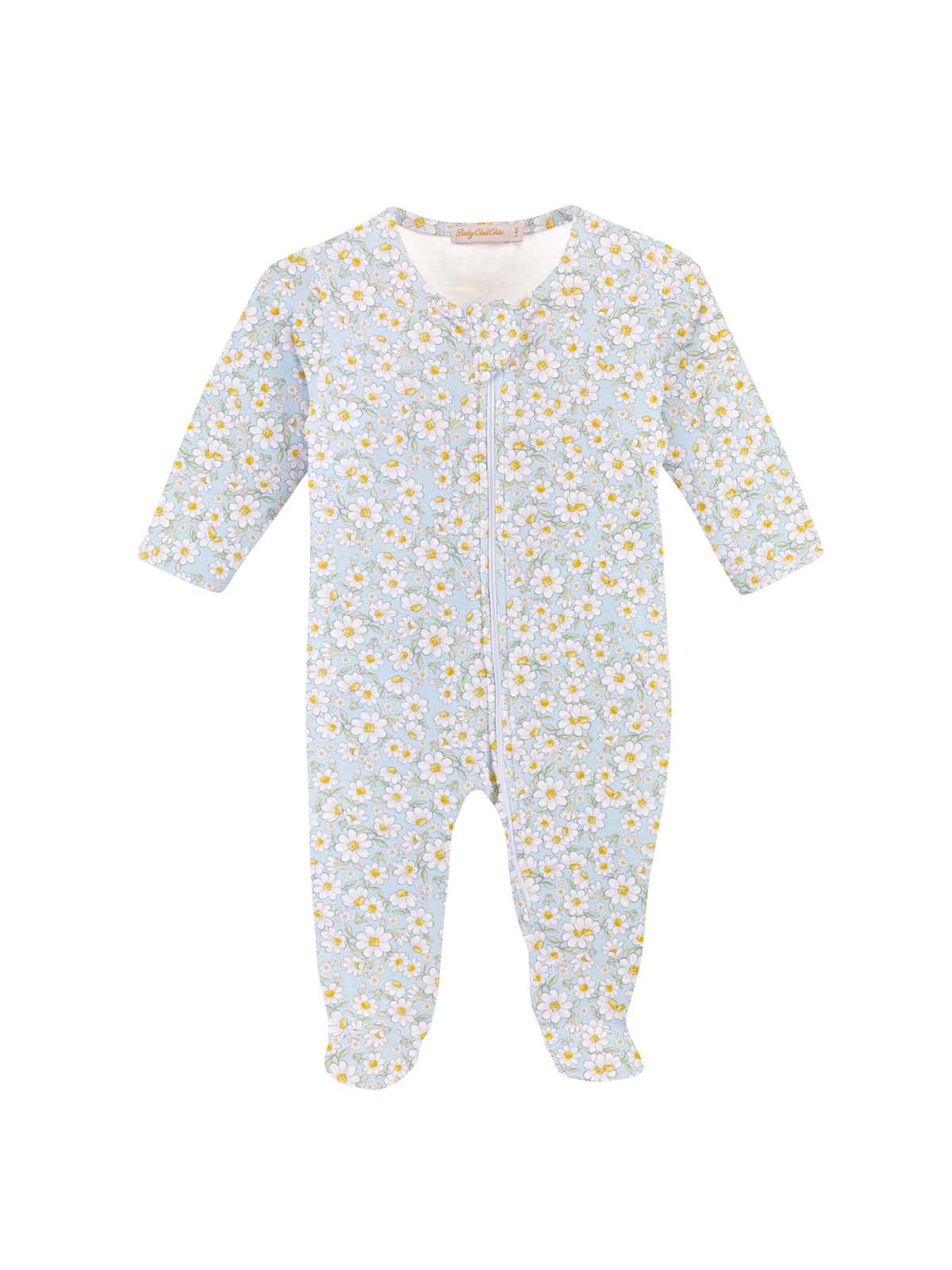 Daisy Dreams Zipped Footie Pajamas Baby Club Chic Light Blue 0-3M