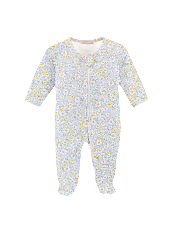 Daisy Dreams Zipped Footie Pajamas Baby Club Chic Light Blue 0-3M