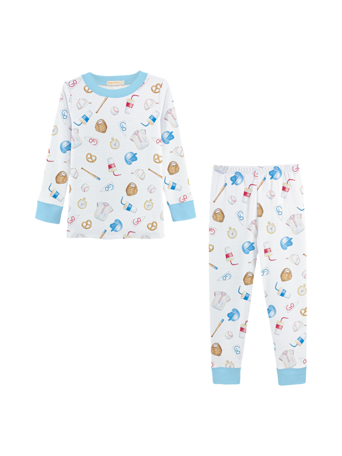 Home Run Baseball PJ Set Pajamas Baby Club Chic