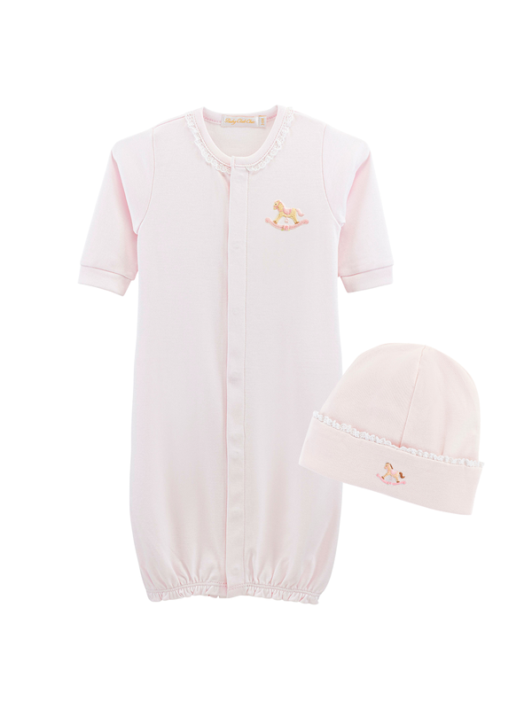 Rocking Horse Convertible Gown & Hat Set
