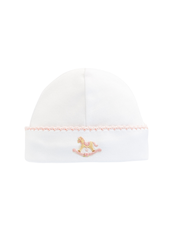 Rocking Horse Embroidered Hat - Pink