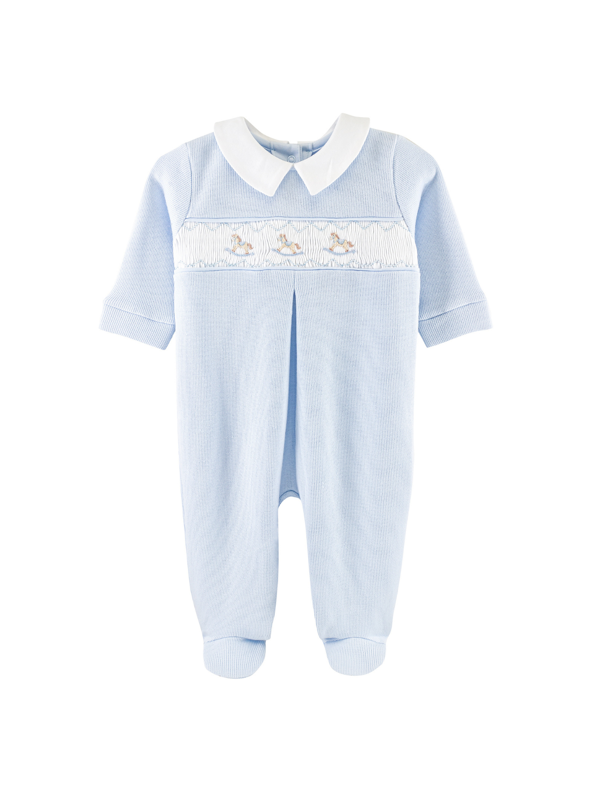 Rocking Horse Smocked Footie Rompers Baby Club Chic