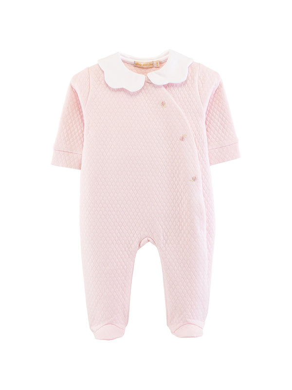Rose Buds Jacquard Footie