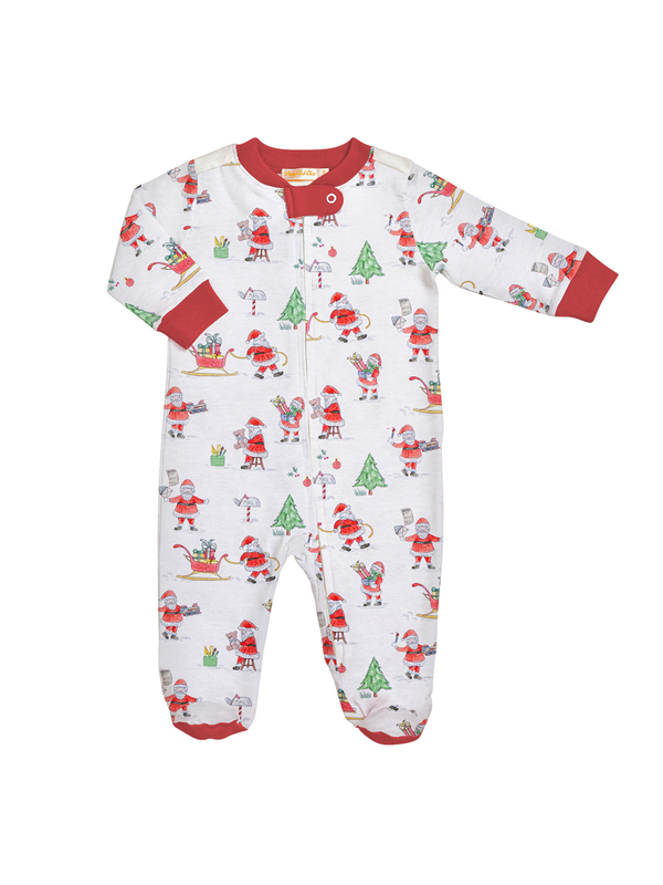 Santa's Workshop Zip Footie