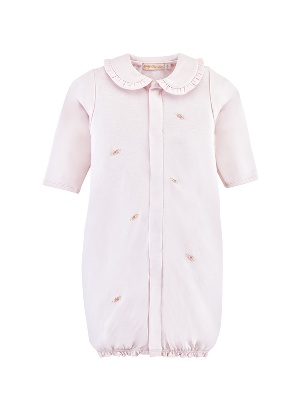 Sweet Roses Convertible Gown Pajamas Baby Club Chic Pink 3-6M