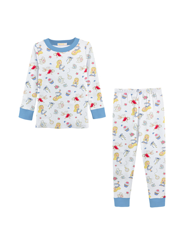 Tea Party PJ Set Pajamas Baby Club Chic White 2Y 