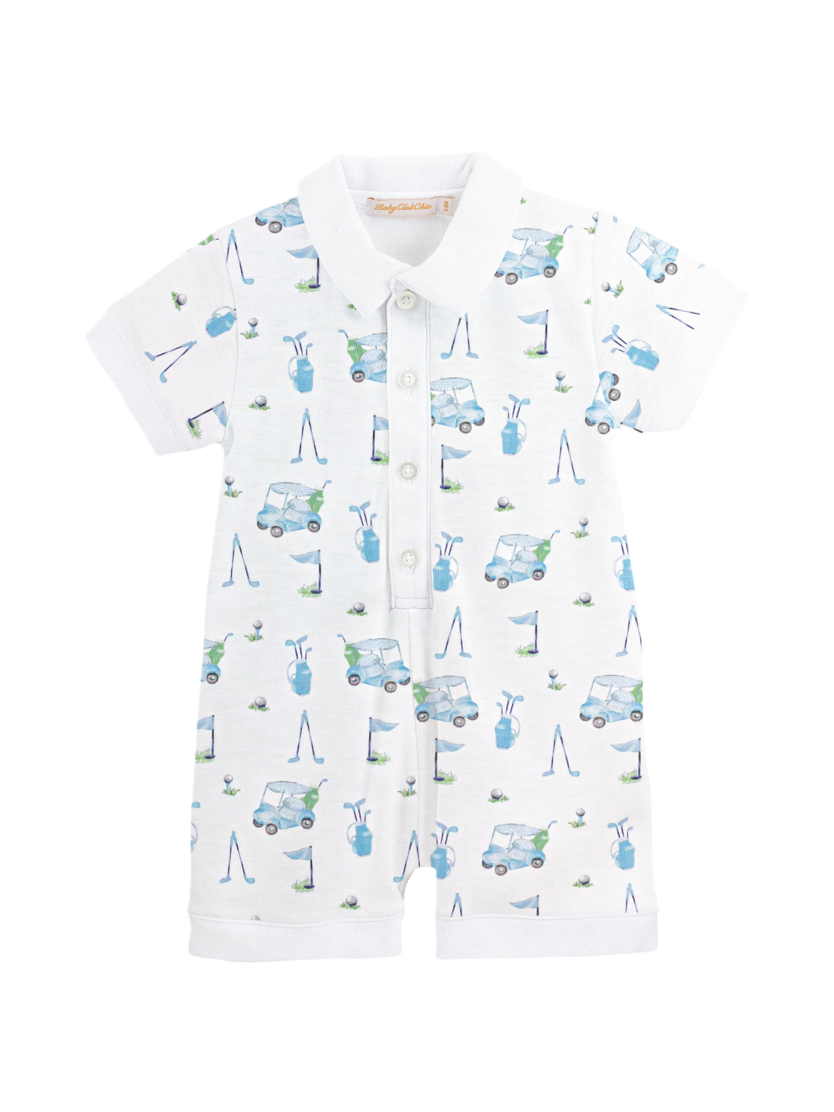 Tee Time Golf Polo Romper Rompers Baby Club Chic