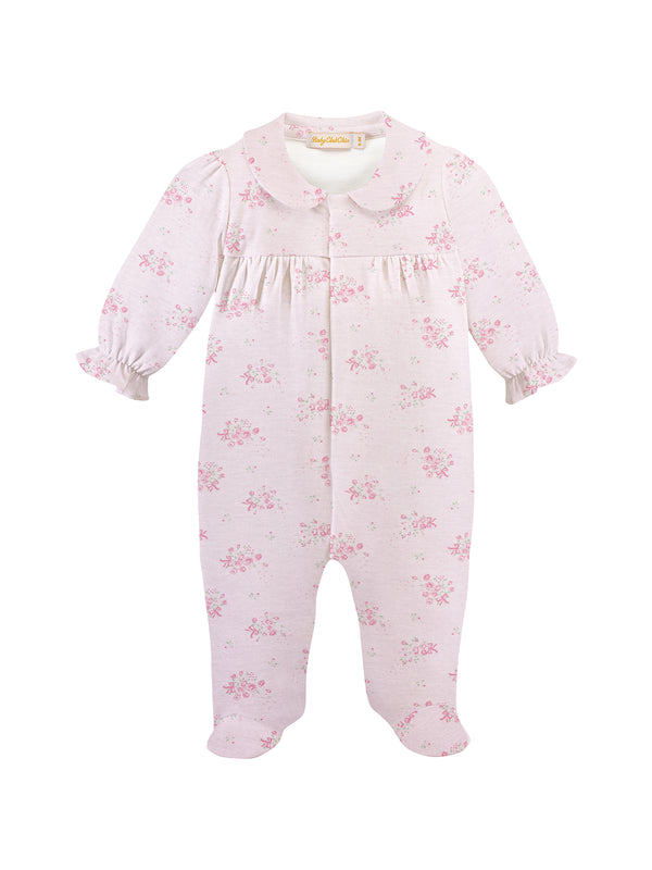 Tiny Roses Collared Footie