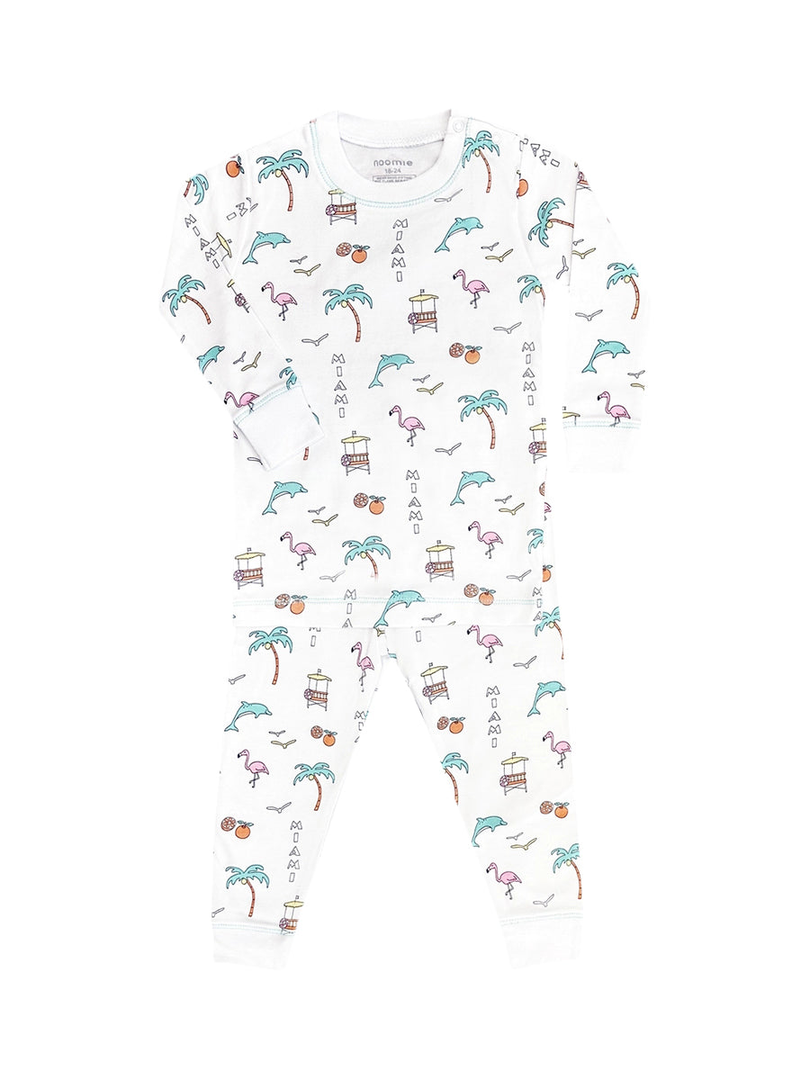 Miami Two Piece PJ Pajamas Baby Noomie White 2T 