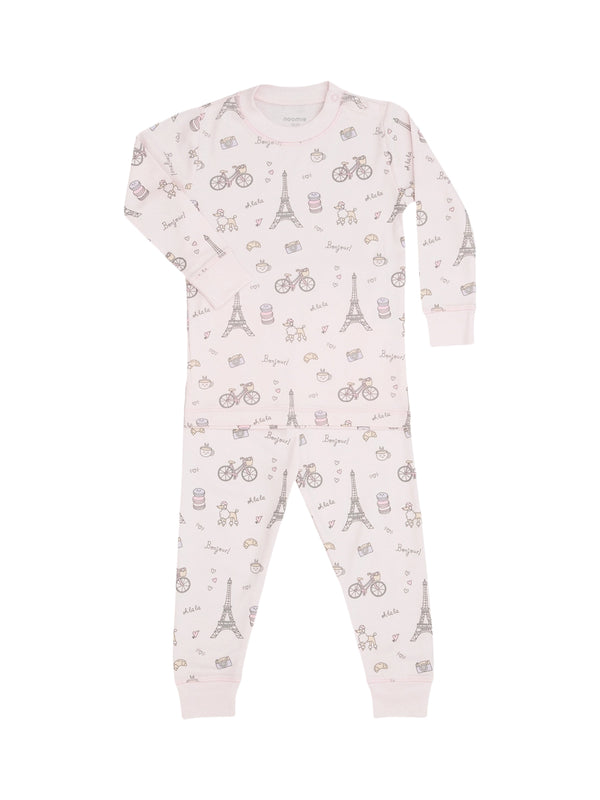 Paris Two Piece PJ Pajamas Baby Noomie Light Pink 2T 