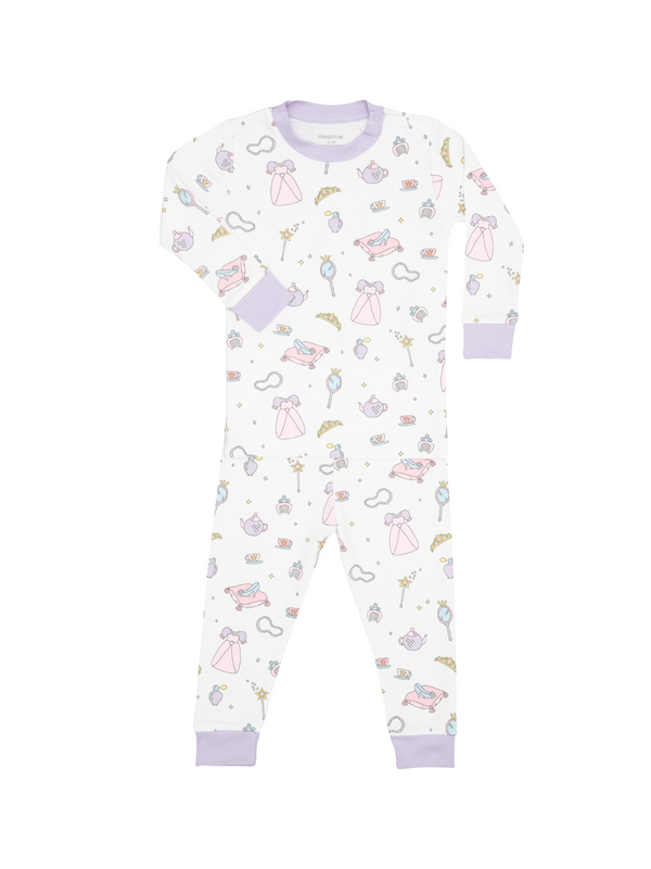 Princess Two Piece PJ Pajamas Baby Noomie White 2T 