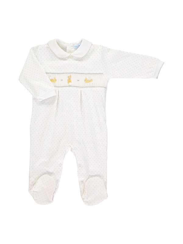 Beatrix Potter Dot Footie Rompers Mini-La-Mode Gray Dot NB