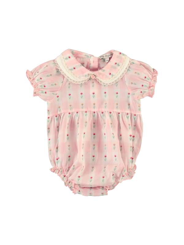 Bella Romper Rompers Bebe Organic Tulip Checks 3M