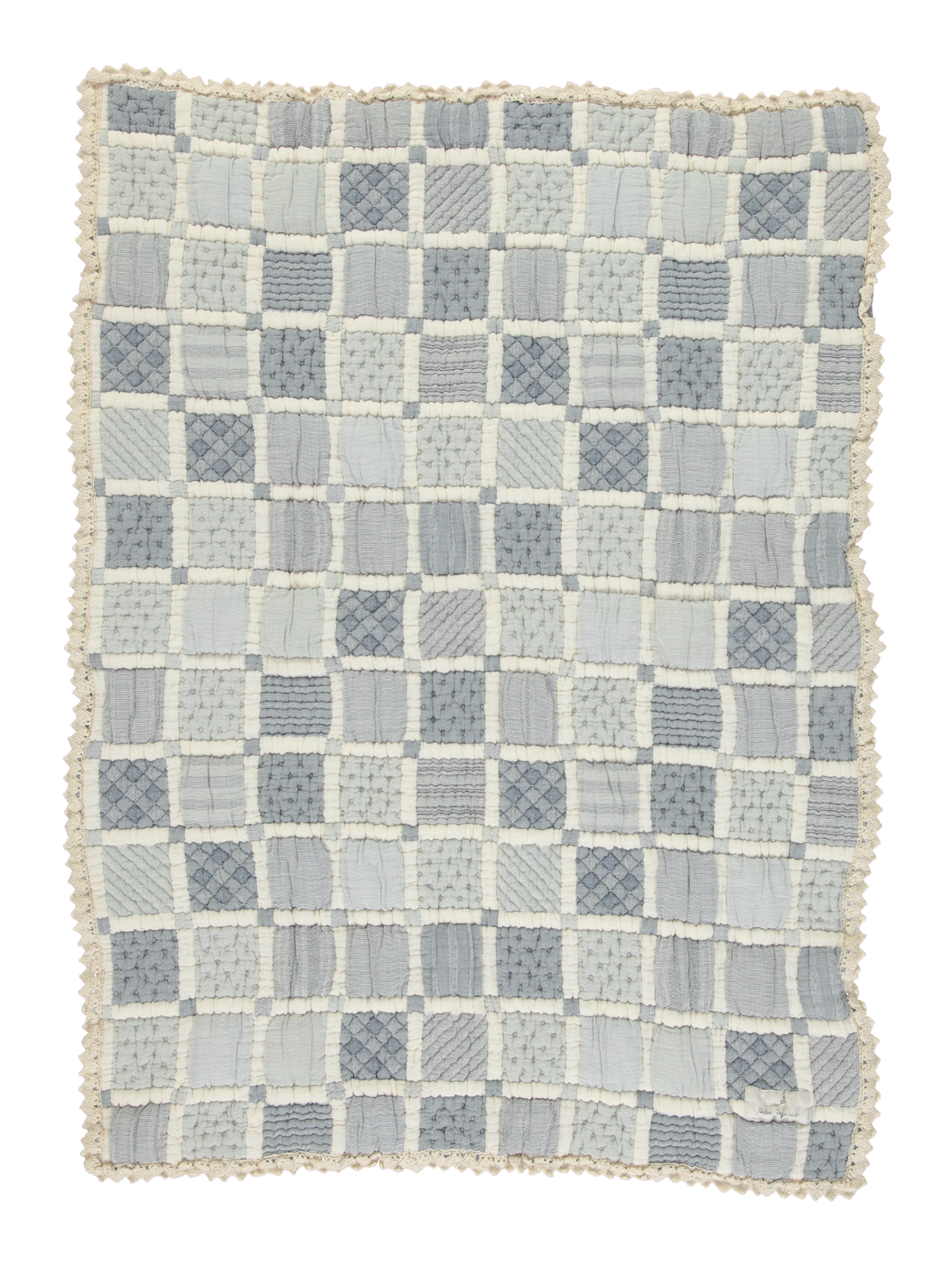 Blue Patchwork Blanket Blankets Bebe Organic
