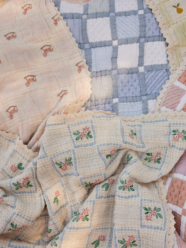 Blue Patchwork Blanket Blankets Bebe Organic
