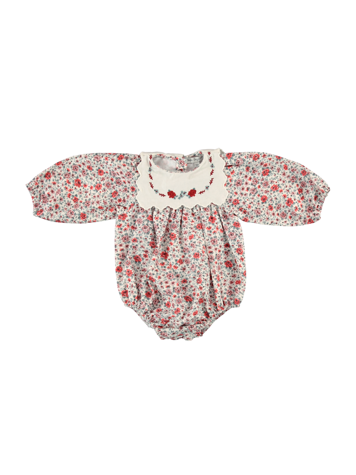 Clementine Floral Romper Rompers Bebe Organic Sweet Roses 6M